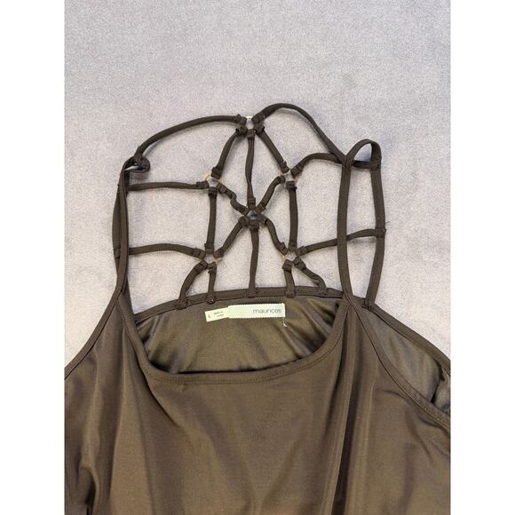 Maurices Flowy Black Mid Dress, Strappy Back, Women's L - Picture 2 of 8